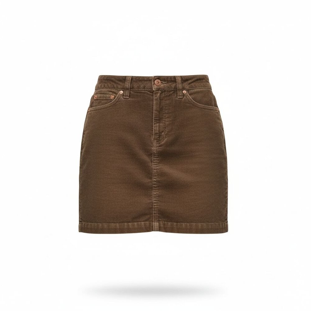 Banana Republic Brown Corduroy Mini Skirt Size 6 Stretch